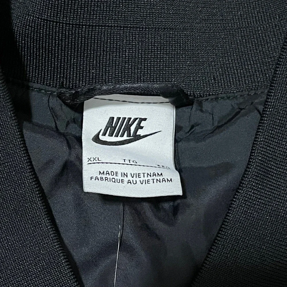 Nike Jacket Women 2XL XXL Black Sportswear Destroyer Bomber Oversized Woven - Picture 5 of 10